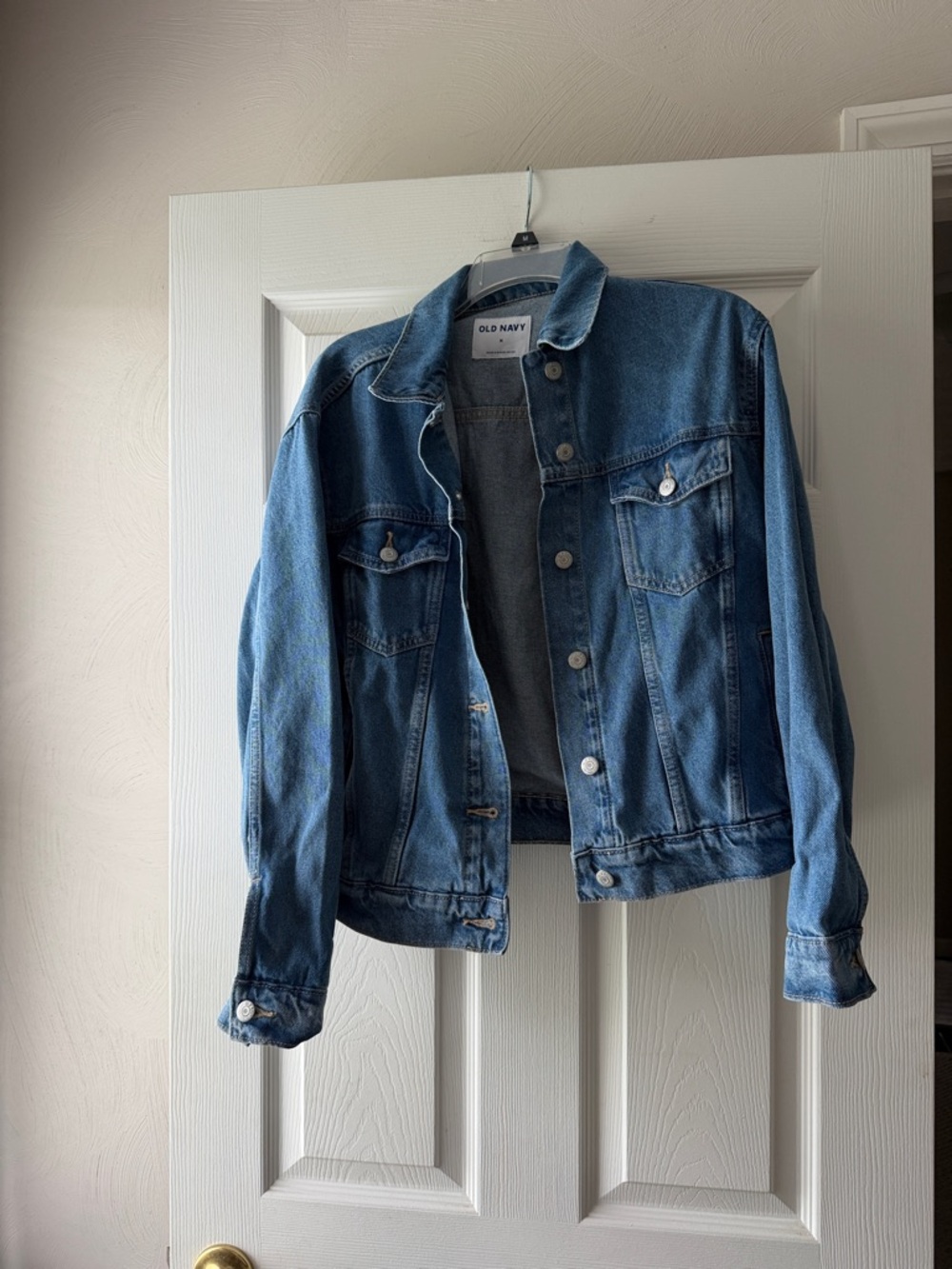 Old Navy Medium Blue Denim Jacket with Chest Pockets